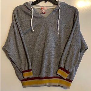 A pullover sweatshirt
